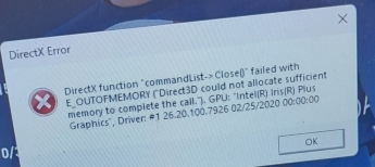 Solved: DirectX Error DirectX function "commandList-> Close()" failed ...