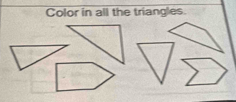 Color in all the triangles.