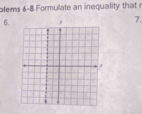 blems 6-8 Formulate an inequality that r 
6. 
7.