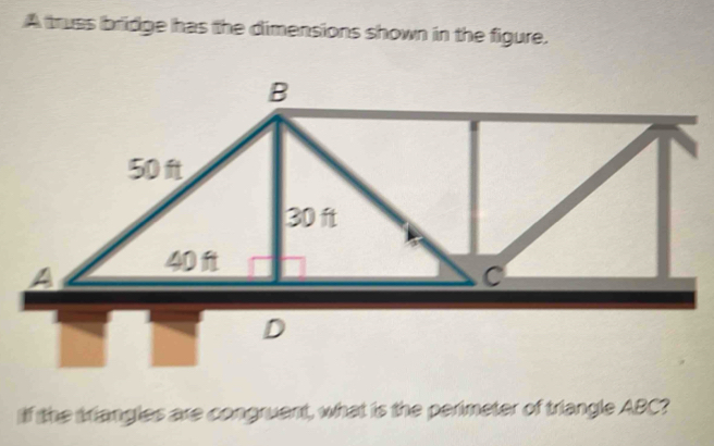 Solved: A truss bridge has the dimensions shown in the figure. If the ...
