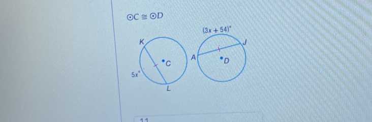 odot C≌ odot D
A
1 1