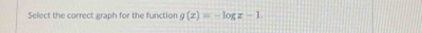 Select the correct graph for the function g(x)=-log x-1