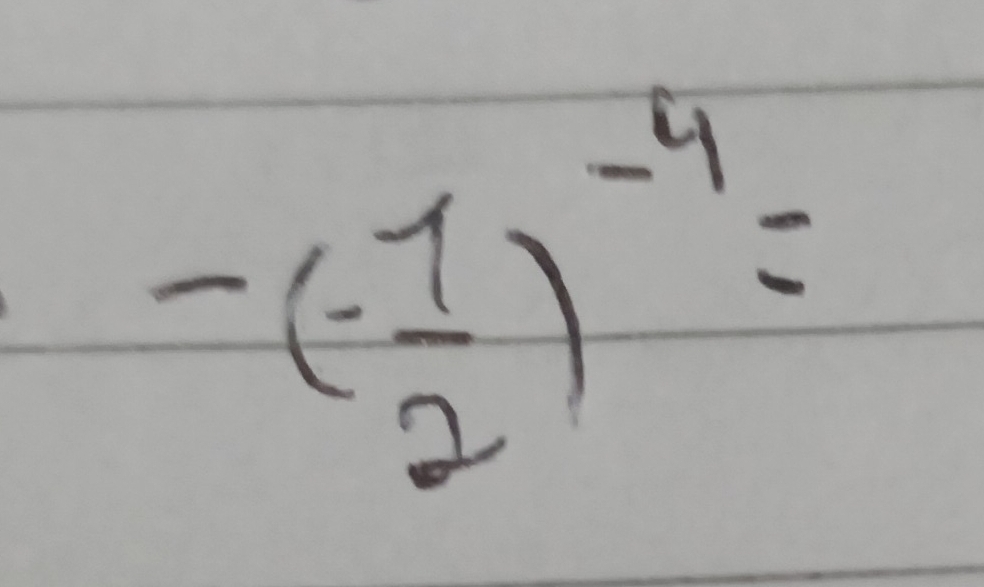 -(- 1/2 )^-4=