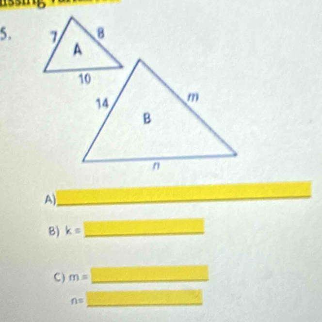 k= _ 
C) m= _ 
□  
_ n=