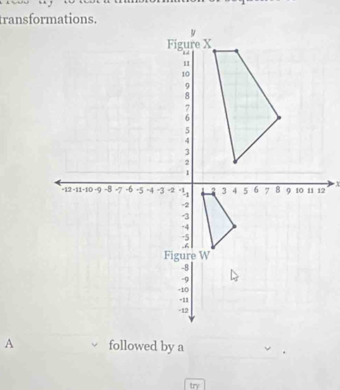 X
A followed by a 
try