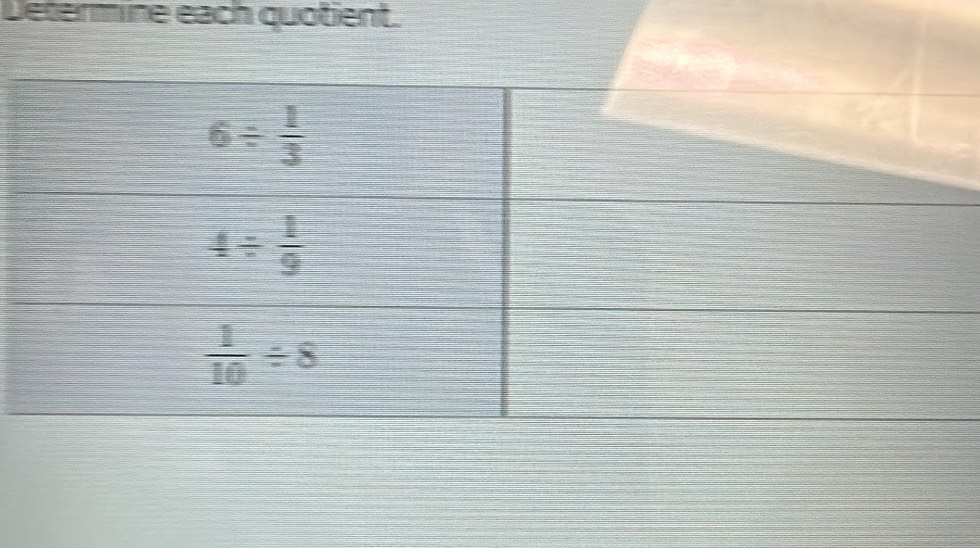 Determine each quotient.