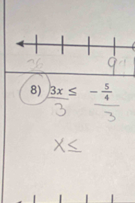 3x≤ - 5/4 