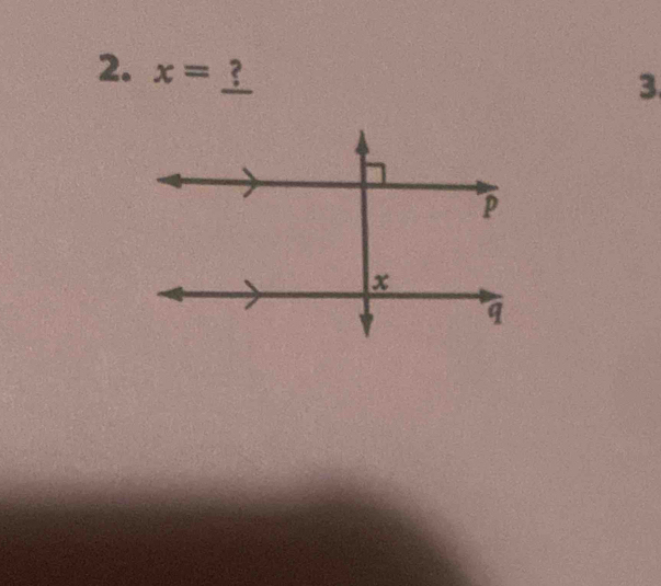 x= ? 
3