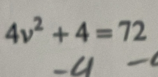 4v^2+4=72