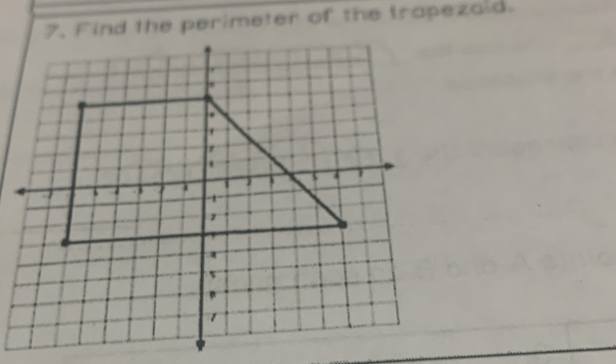 7, Find the perimeter of the trapezold.