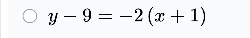 y-9=-2(x+1)