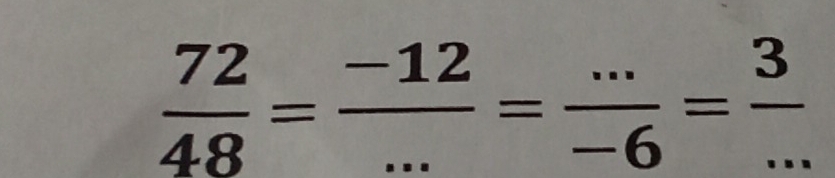  72/48 = (-12)/... = (...)/-6 = 3/... 