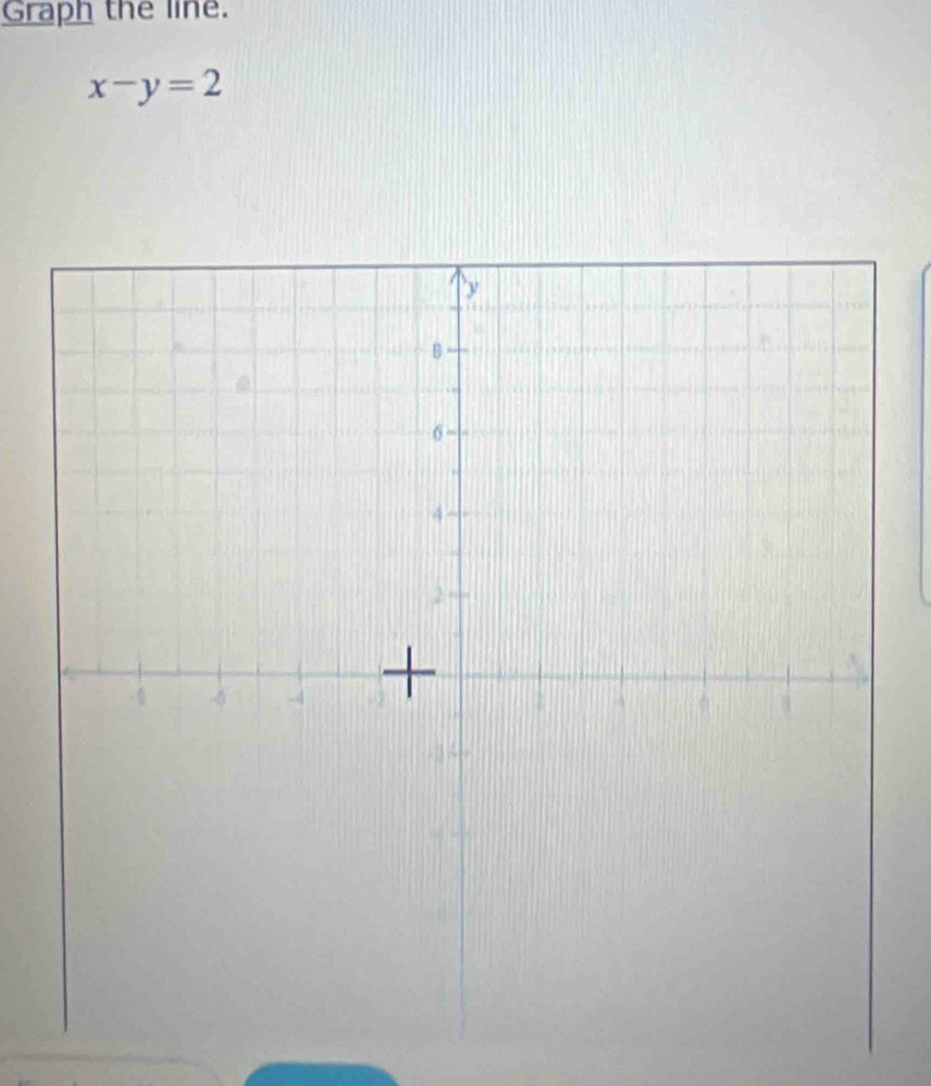 Graph the line.
x-y=2