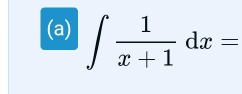 ∈t  1/x+1 dx=