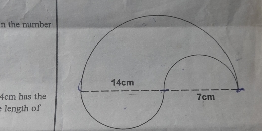 the number
4cm has the 
length of