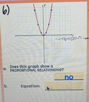 PROPORTIONAL RELATIONSHIP? 
no 
b. Equation: