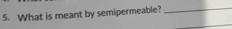 What is meant by semipermeable? 
_ 
_