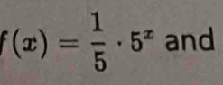 f(x)= 1/5 · 5^x and