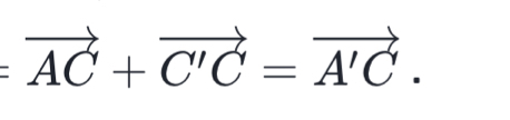 =vector AC+vector C'C=vector A'C.