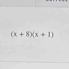 (x+8)(x+1)