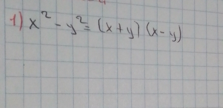 x^2-y^2=(x+y)(x-y)