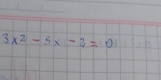 3x^2-5x-2=0