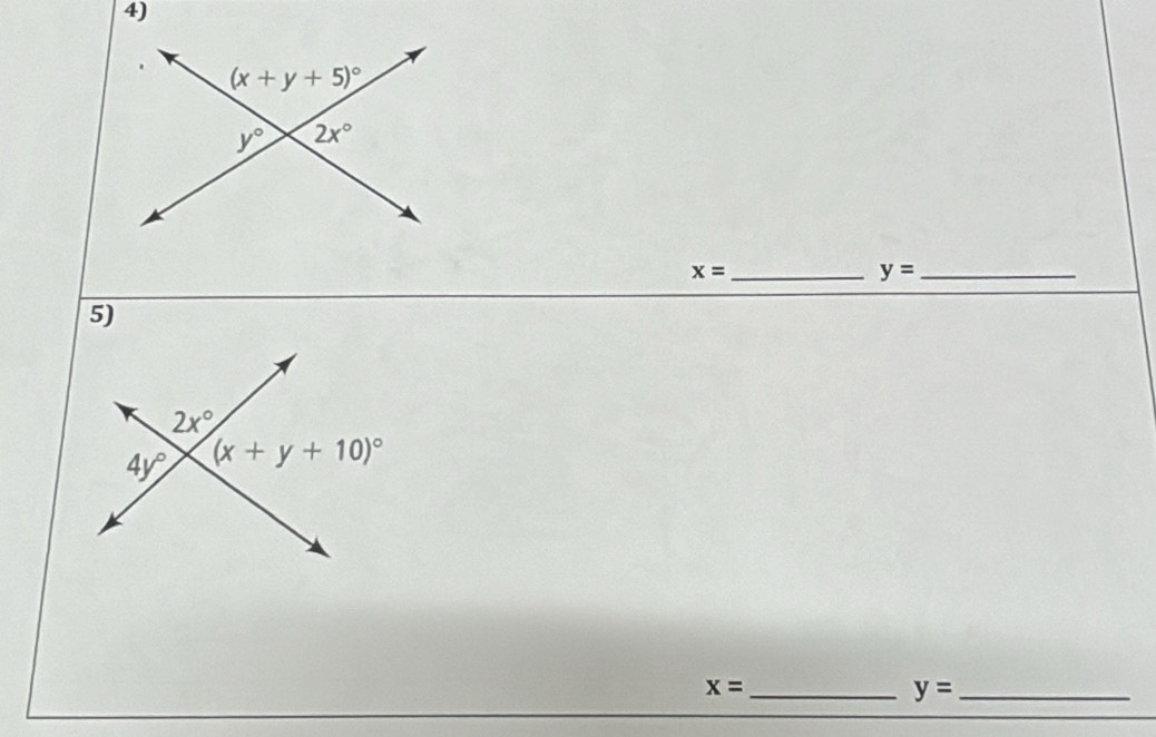 x= _
y= _
5)
x= _
_ y=