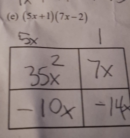 (5x+1)(7x-2)