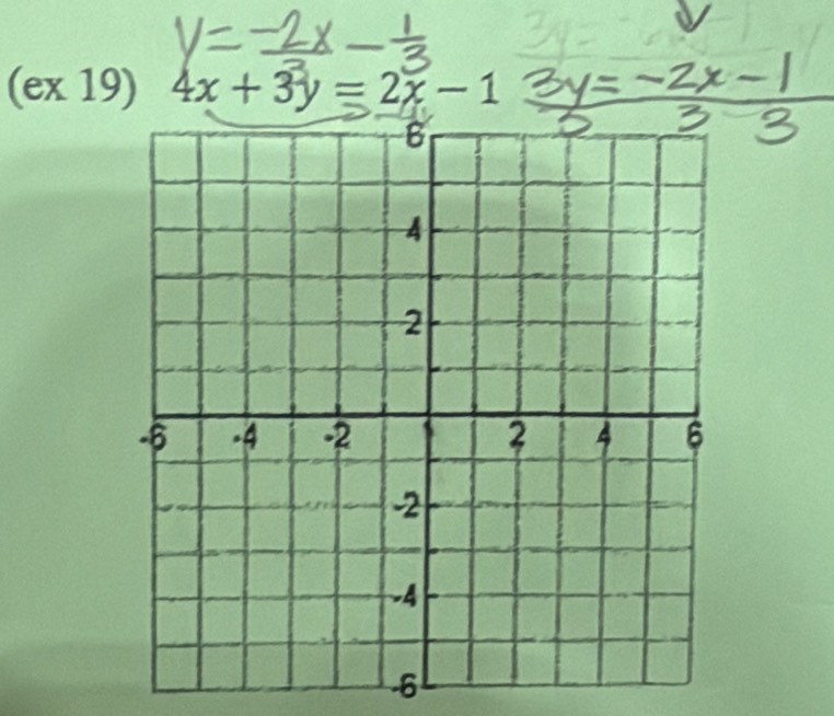 (ex 19) 4x+3y=2x-1
-6