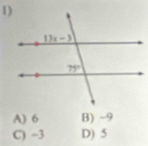 A) 6 B) ~9
C) ~3 D) 5