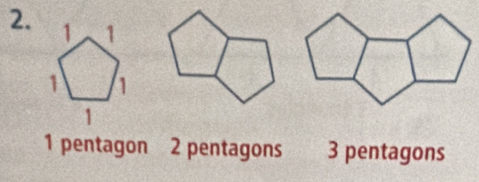 pentagon 2 pentagons 3 pentagons