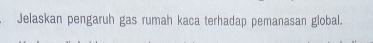 Jelaskan pengaruh gas rumah kaca terhadap pemanasan global.