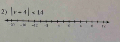 |v+4|<14</tex>