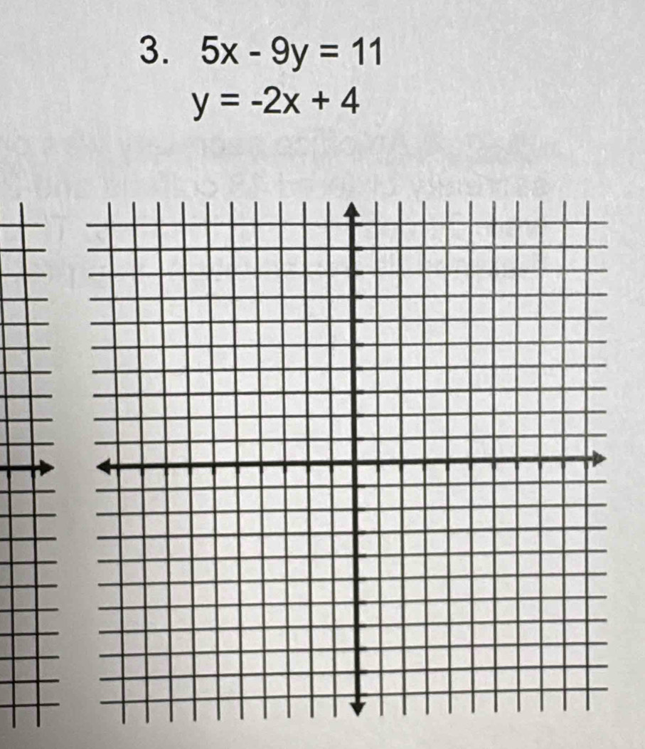 5x-9y=11
y=-2x+4