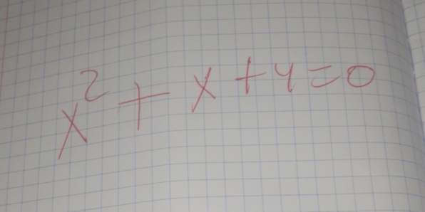 x^2+x+4=0