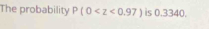 The probability P(0 is 0.3340.