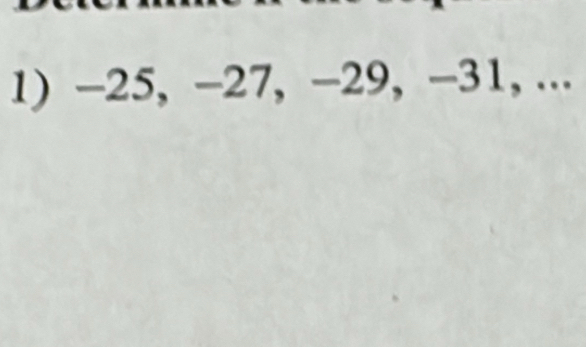 -25, -27, -29, -31, ...