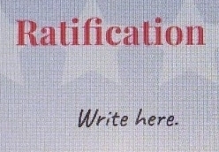 Ratification 
Write here.