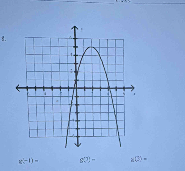 455._
8.
g(-1)=
g(2)=
g(3)=