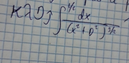 Klambda Dg∈t frac 4^(1/2)dx(x^2+D^2)^3/2