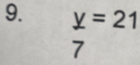 y=21
7