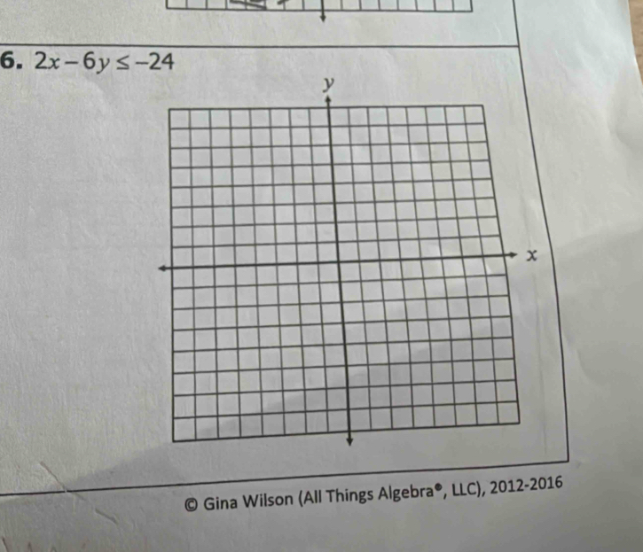 2x-6y≤ -24
© Gina Wilson (All Things Algebra®, LLC), 2012-2016