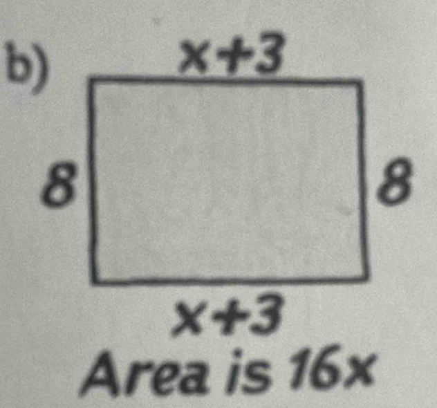 Area is 16x