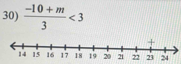  (-10+m)/3 <3</tex>