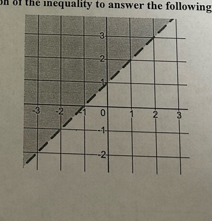 on of the inequality to answer the following