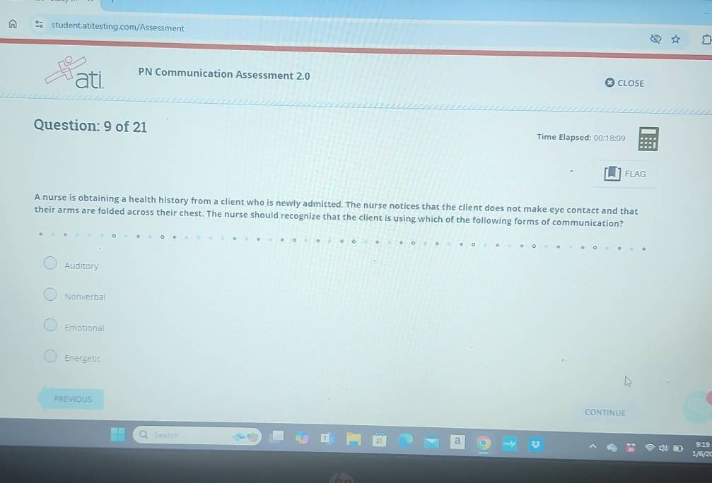 Solved: ati PN Communication Assessment 2.0 CLOSE Question: 9 of 21 ...