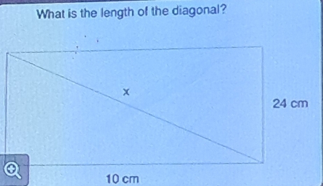 What is the length of the diagonal?