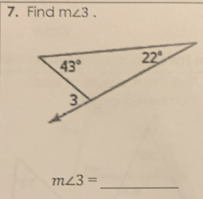 Find m∠ 3.
_
m∠ 3=