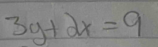 3y+2x=9