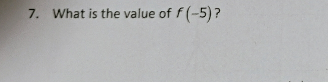 What is the value of f(-5) ?